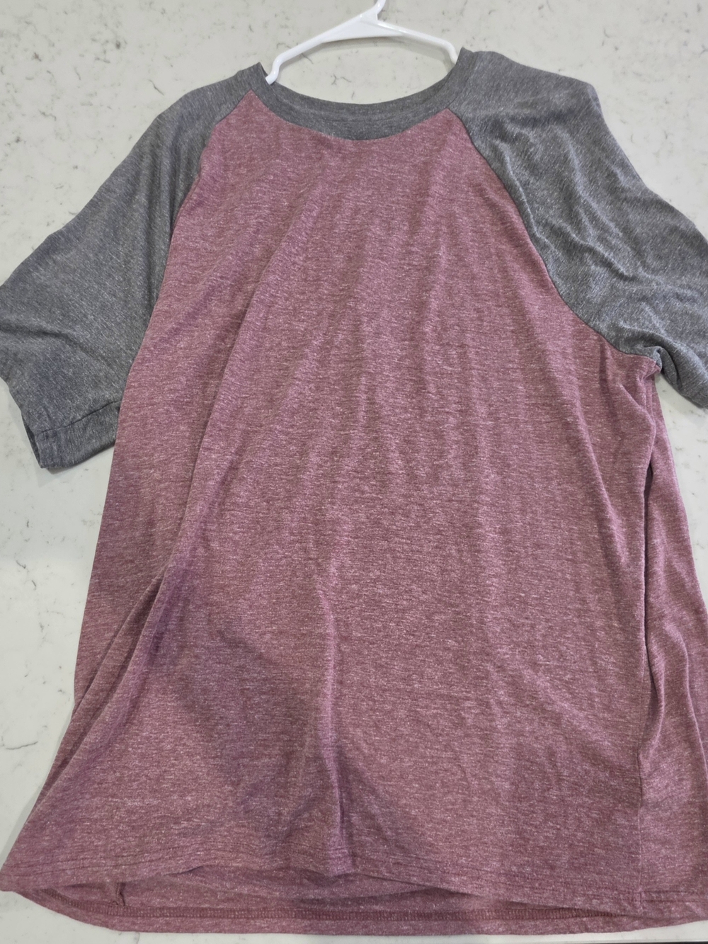 Sonoma Heathered Rose Pink and Gray Raglan Tee